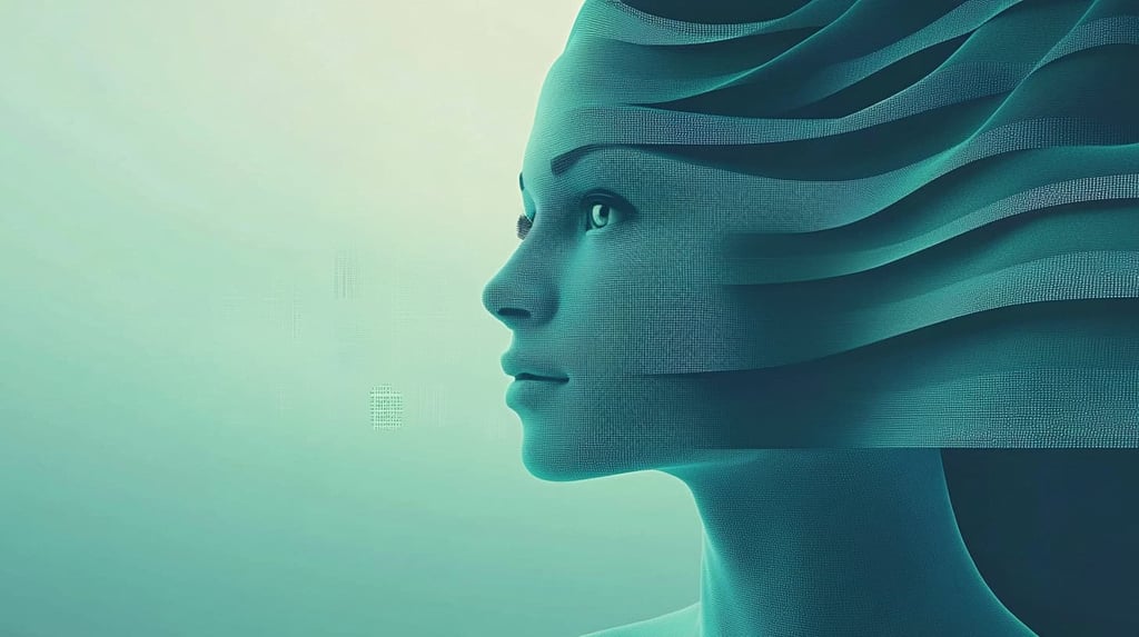 A sophisticated visual representation of human-AI collaboration in personalization